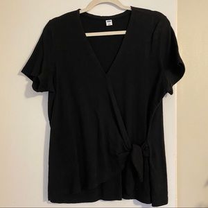 Short sleeve wrap shirt